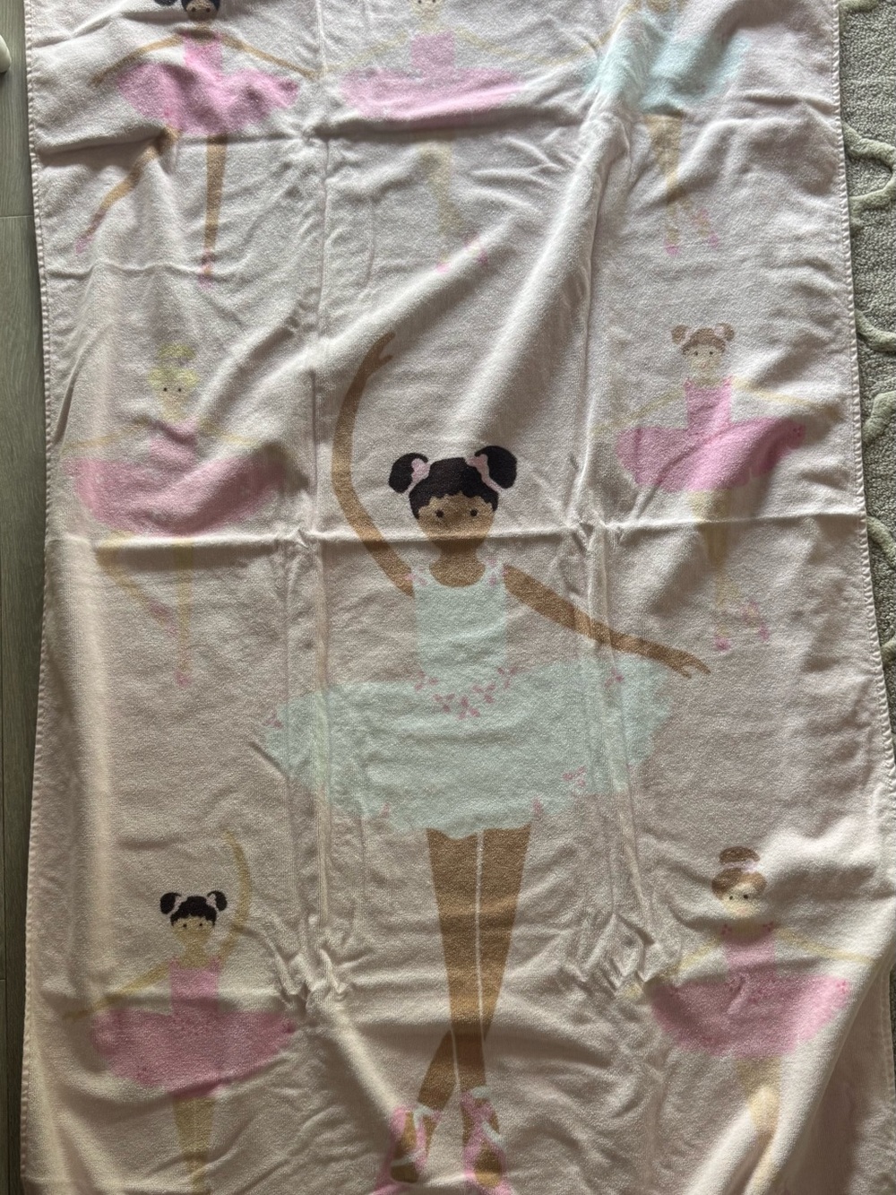 Pottery Barn Kids Pink ballerina towel
